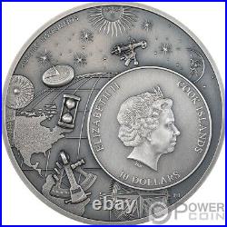 ASTROLABE Historic Instruments 2 Oz Silver Coin 10$ Cook Islands 2023
