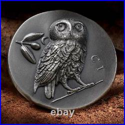 ATHENA'S OWL 2021 Cook Islands 1oz ultra high relief silver coin
