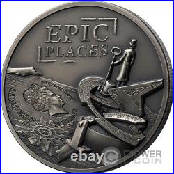 ATLANTIS Epic Places 3 Oz Silver Coin 20$ Cook Islands 2023