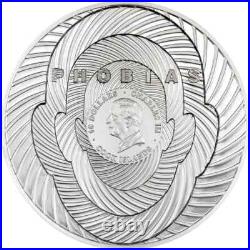 Arachnophobia Phobias 2 oz Proof Silver Coin 10$ Cook Islands 2025