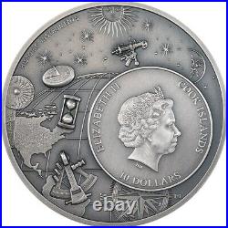 Astrolabe Historic Instruments 2 oz Antique finish Silver Coin Cook Islands 2023