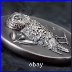 Athena's Owl 1 oz silver coin antiqued Cook Islands 2021