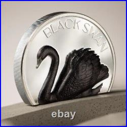 BLACK SWAN 2 Oz Silver Coin $10 Cook Islands 2023