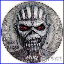 BOOK OF SOULS Iron Maiden 2 Oz Silver Coin 10$ Cook Islands 2024