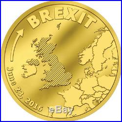 BREXIT COIN 3 COIN SET Cook Islands $1 $5 $20 GOLD & SILVER PROOF 23 June 2016