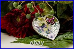 BUTTERFLY Brilliant Love Heart 20 Grams Silver Coin 5$ Cook Islands 2023