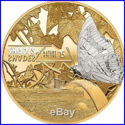 BUTTERFLY Shades of Nature Silver Coin 5$ Cook Islands 2015