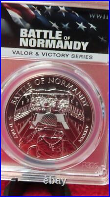 Battle of Normandy 2024 Cook Islands 1oz. 9999 Silver Coin PCGS MS70 USMC