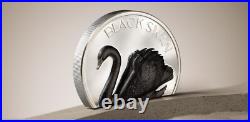 Black Swan Cook Islands 10$ 2023 99,9% silver coin. 2 oz