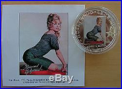 Brigitte Bardot Silver Proof Coin Hollywood Legends 2013 $5 Cook Islands