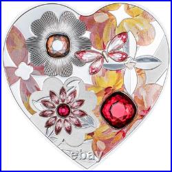 Brilliant Love Blossom. Cook Islands 5$ 2026 99,9% silver coin