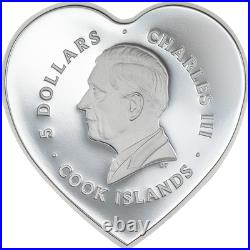 Brilliant Love Blossom. Cook Islands 5$ 2026 99,9% silver coin