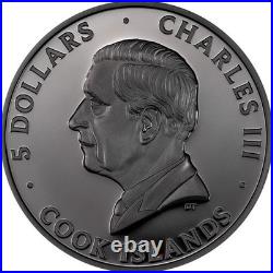 Butterfly 1 oz Silver Coin Obsidian Black Proof $5 Cook Islands 2025