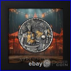 CARNIVAL Steampunk 3 Oz Silver Coin 20$ Cook Islands 2024