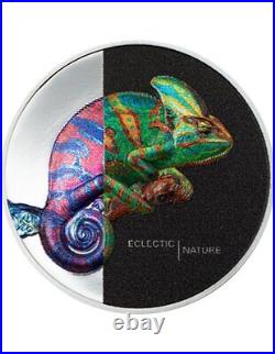 CHAMELEON Eclectic Nature 1 Oz Silver Coin 5$ Cook Islands 2023