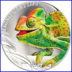 CHAMELEON Magnificent Life 1 oz Silver Coin $5 Cook Islands 2020