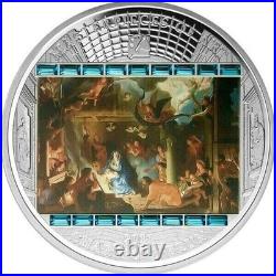 CHARLES LE BRUN MoA Adoration Shepherds 3 Oz Silver Coin 20$ Cook Islands 2011