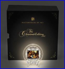 CHARLES LE BRUN MoA Adoration Shepherds 3 Oz Silver Coin 20$ Cook Islands 2011