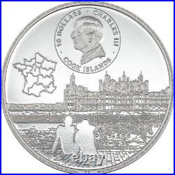 CHATEAU DE CHAMBORD 2oz Silver Coin $10 Cook Islands 2024