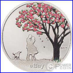 CHERRY BLOSSOM Snow Globes Silver Coin 1$ Cook Islands 2017