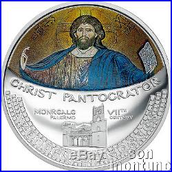 CHRIST PANTOCRATOR Monreale Cathedral 1 oz Silver Convex Coin 2016 Cook Islands