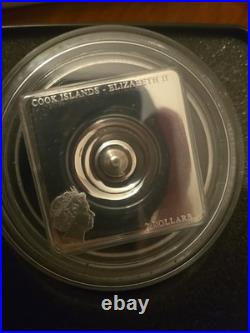 CIT 2015 Cook Islands 2 dollars Space Time Continuum 1/2oz silver proof coin