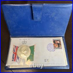 COOK ISLANDS 1977 SILVER JUBILEE PNC with $25 SILVER PROOF COIN ASW 1.4527 oz