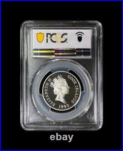 COOK ISLANDS. 1990, 10 Dollar, Silver PCGS PR69 Top Pop? Barcelona Olympic