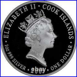 COOK ISLANDS $1 2005 Silver 1oz. NGC PF70'Hogarth, Erichsen & Co Aboriginal 3p