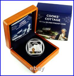 COOK ISLANDS 1 Dollar 2009 Silver 1oz. Proof’Captain James Cook