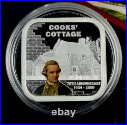 COOK ISLANDS 1 Dollar 2009 Silver 1oz. Proof'Captain James Cook