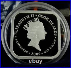 COOK ISLANDS 1 Dollar 2009 Silver 1oz. Proof'Captain James Cook