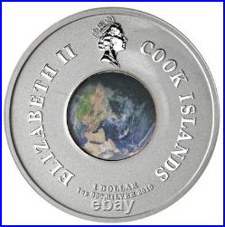 COOK ISLANDS 1 Dollar 2010 Silver 1oz'First Space Shuttle Orbit and Beyond