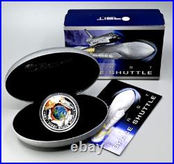 COOK ISLANDS 1 Dollar 2010 Silver 1oz'First Space Shuttle Orbit and Beyond