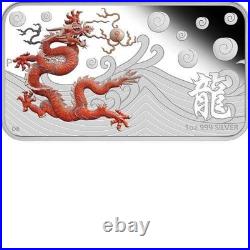 COOK ISLANDS 2012 4-Coin 1 oz Silver'Lunar Year of the Dragon' Proof Set