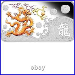 COOK ISLANDS 2012 4-Coin 1 oz Silver'Lunar Year of the Dragon' Proof Set