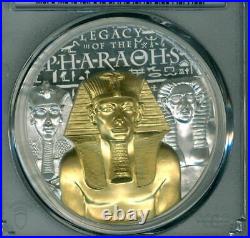 COOK ISLANDS 2022 $20 LEGACY OF THE PHARAOHS 3 OZ. Gilt SILVER HR PCGS PR-69DC COOK ISLANDS 2022 $20 LEGACY OF THE PHARAOHS 3 OZ. Gilt SILVER HR PCGS PR-69DC