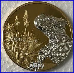COOK ISLANDS $5 2018 Shades of Nature SUNGAZER LIZARD Proof Silver Coin OGP