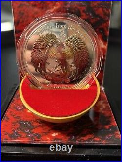 COOK ISLAND $20 2015 PHOENIX FROM THE ASHES- 3 OZ SILVER 3D High Relief COIN