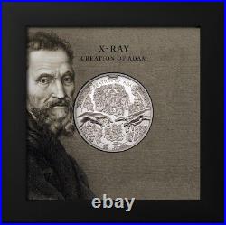 CREATION OF ADAM X-Rays 1 oz. Silver Coin $5 Cook Islands 2023