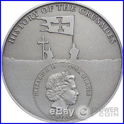 CRUSADE 9 Edward I of England Silver Coin 5$ Cook Islands 2016