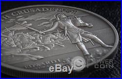 CRUSADE 9 Edward I of England Silver Coin 5$ Cook Islands 2016