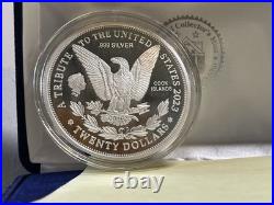 Cased 3 Ounce 1964 Cook Island Morgan Proof Silver Dollar. 999 + COA 3 oz. Coin