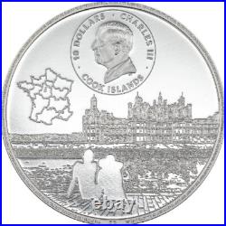 Château de Chambord 2024 $10 2 oz Silver Proof Coin Cook Islands CIT Château de Chambord 2024 $10 2 oz Silver Proof Coin Cook Islands CIT