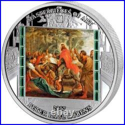 Christ's Entry into Jerusalem Masterpieces Art 3oz Silver Coin Cook Islands 2017