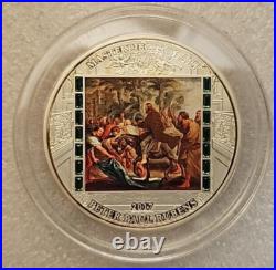 Christ's Entry into Jerusalem Masterpieces Art 3oz Silver Coin Cook Islands 2017