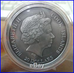 Coins 20 dollars 2015 Cook Islands Temple of Heaven 3.2 Oz Silver RARE