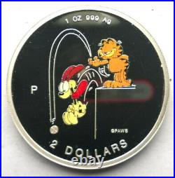Cook 1999 Garfield and Odie 2 Dollars 1oz Silver Coin, Proof