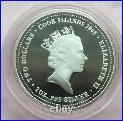 Cook 2003 Ben Hall 2 Dollars 2oz Silver Coin, Proof