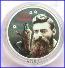 Cook 2003 Edward Ned Kelly 2 Dollars 2oz Silver Coin, Proof